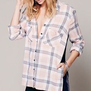 Free People Bandanna Plaid Flannel